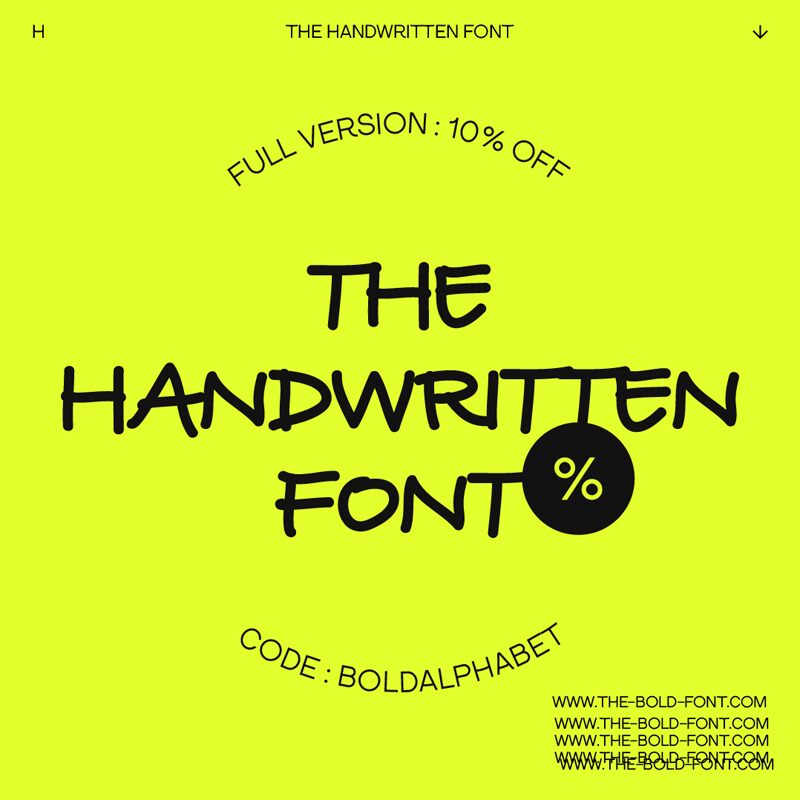 THE HANDWRITTEN FONT 字体
