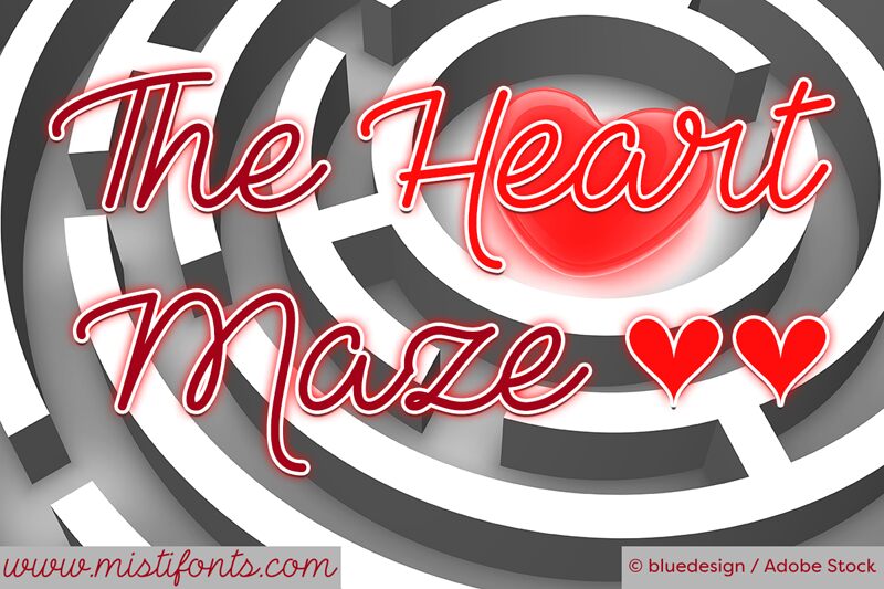 The Heart Maze Czcionka