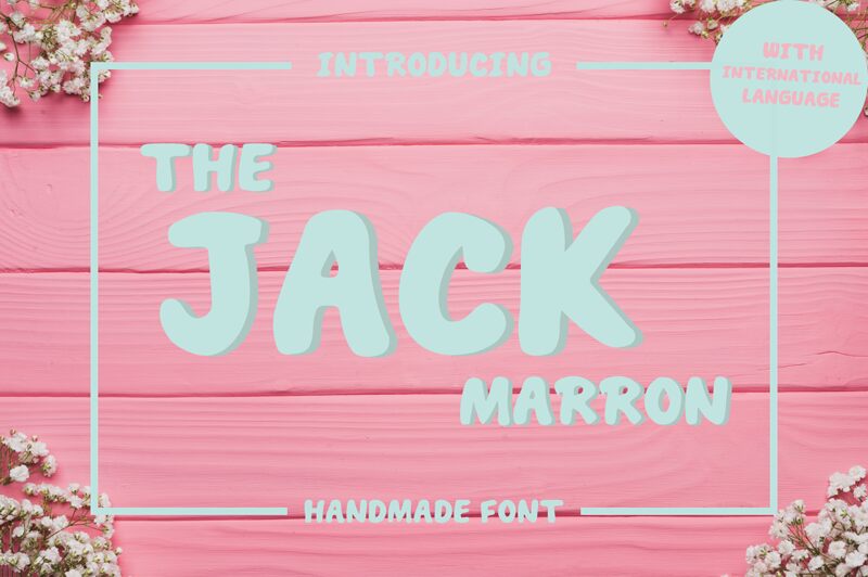 THE JACK MARRON 字体