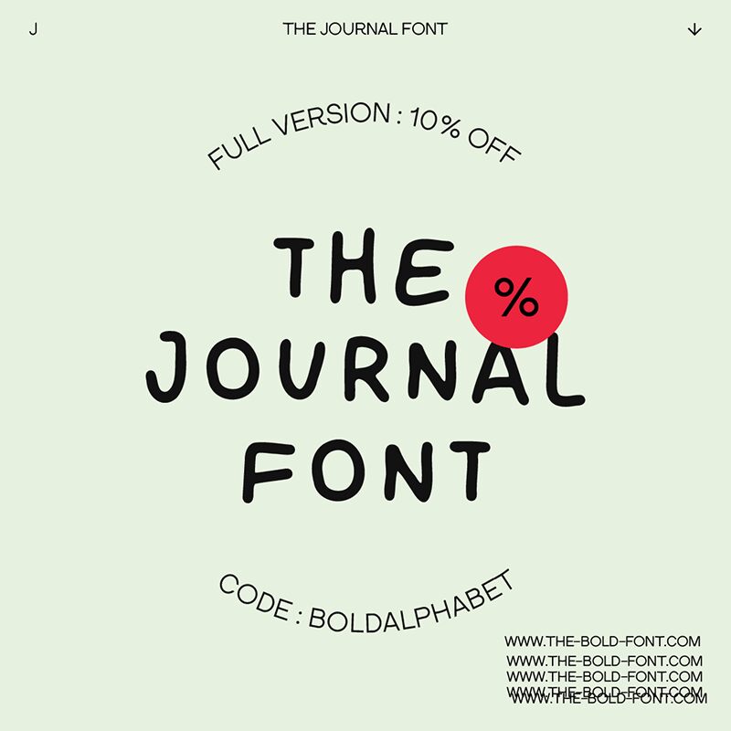 THE JOURNAL FONT Schriftart