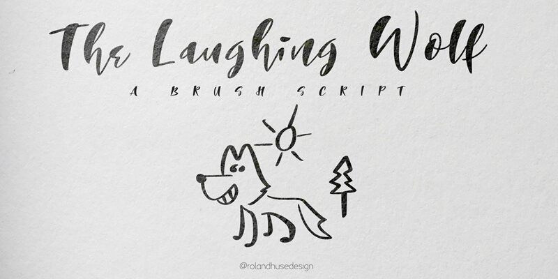 The Laughing Wolf. Schriftart