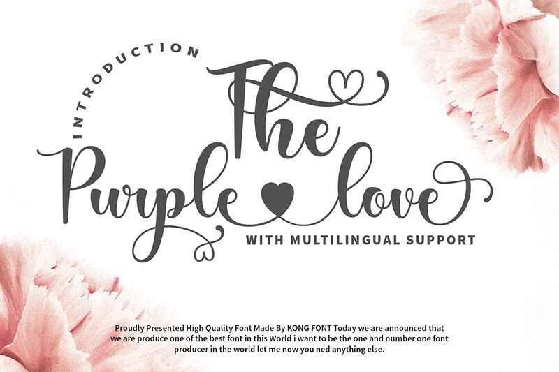 The Purple Love Schriftart