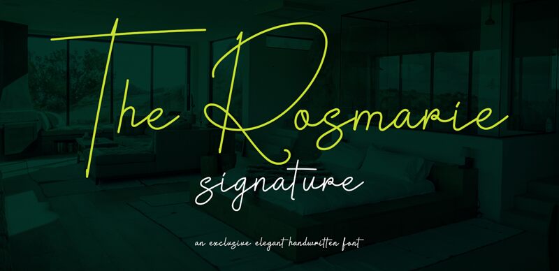The Rosmarie Signature Regular — フォントの紹介画像