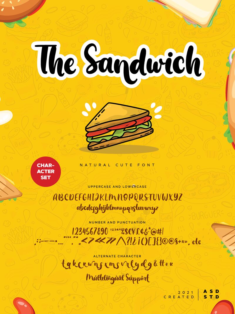 The Sandwich Czcionka