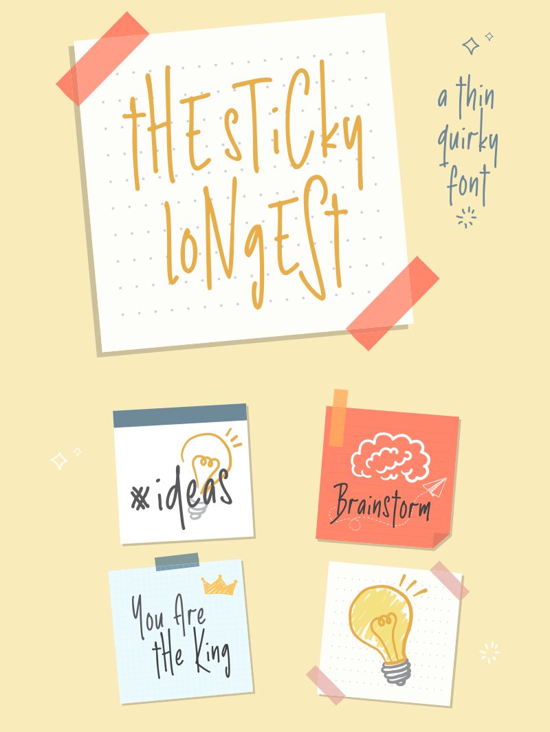 The Sticky Longest Druh písma