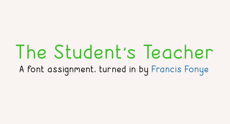 The Students Teacher Schriftart
