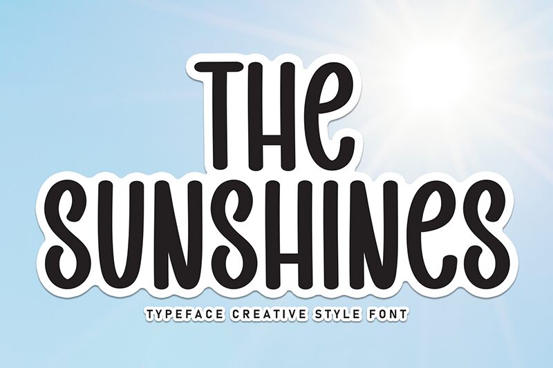 The  Sunshines Schriftart