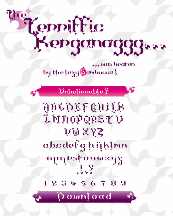 The Terriffic Kerganogggg... Czcionka