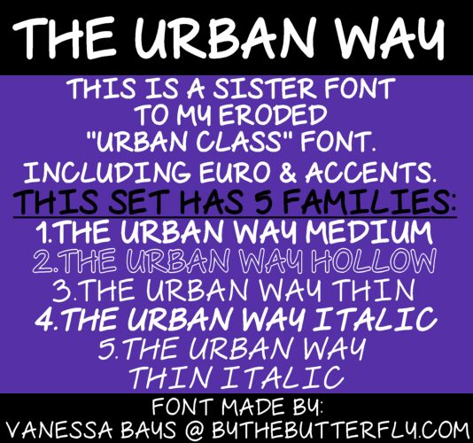 The Urban Way Druh písma