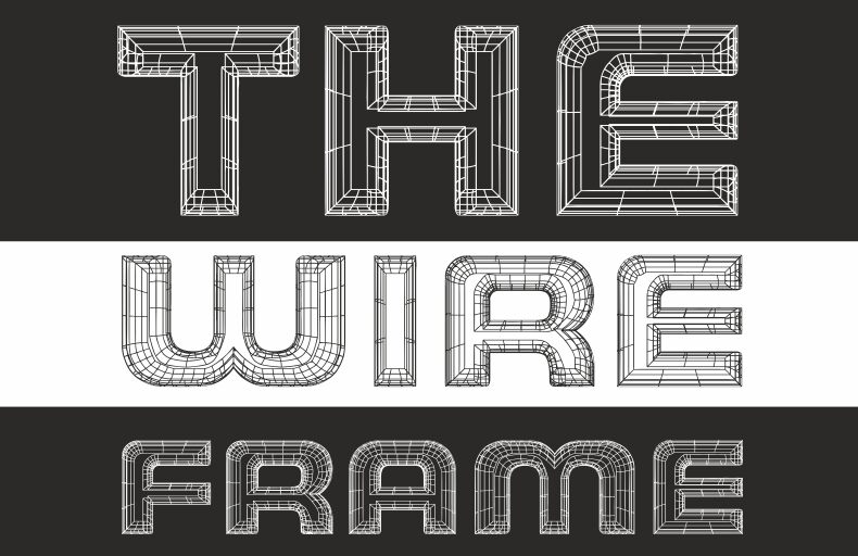 THE WIREFRAME Schriftart