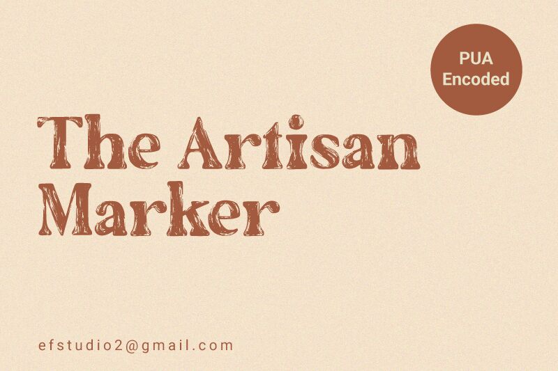 The Artisan Marker Schriftart