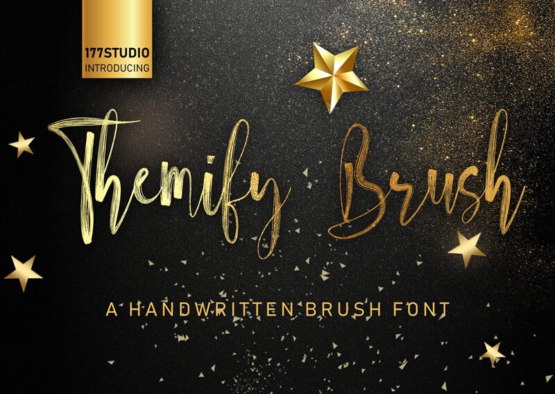 Themify Brush Schriftart