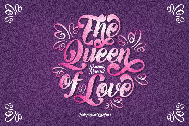 The Queen of Love Czcionka