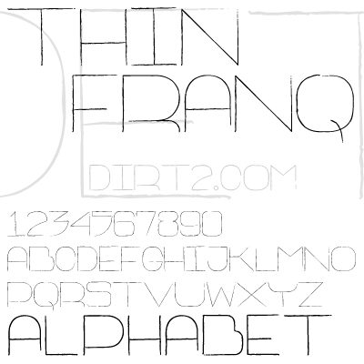 Thin Franq Czcionka