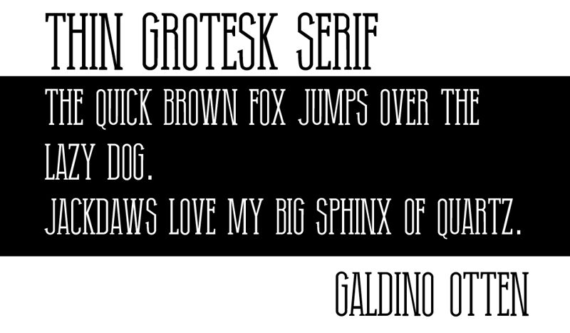 Thin Grotesk Serif Schriftart