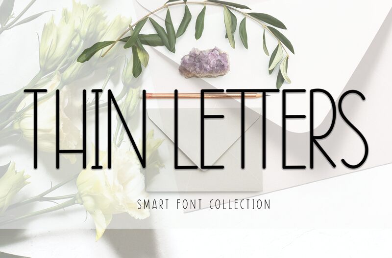 Thin Letters 字体