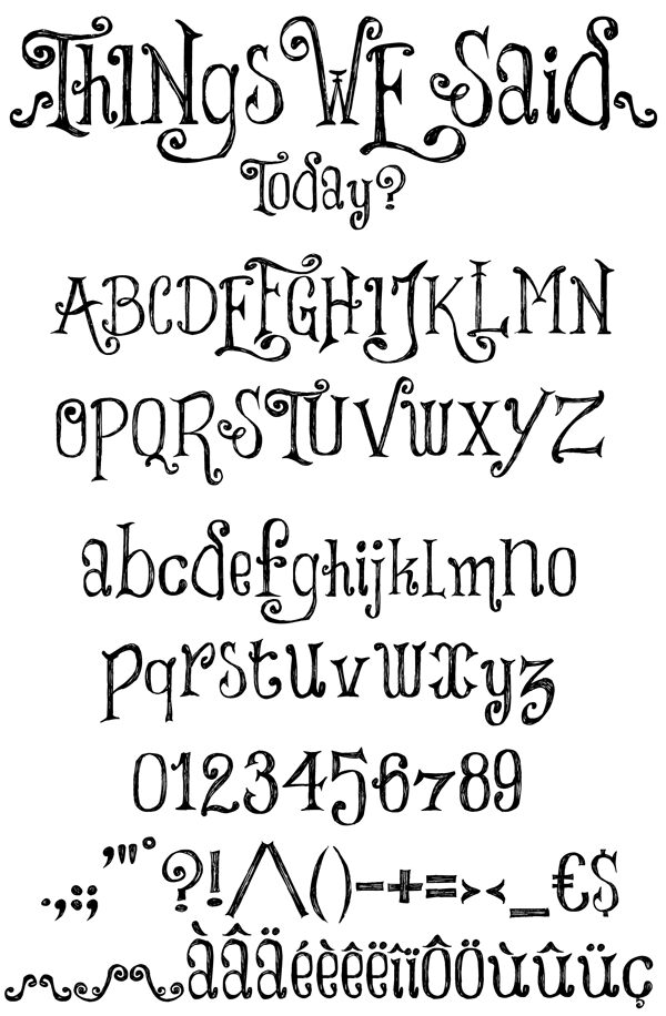 Things We Said Schriftart