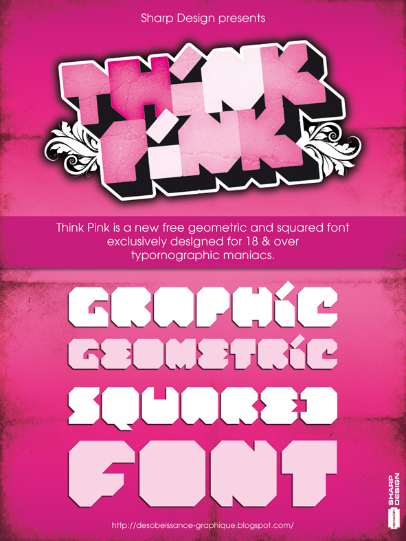 Think Pink Schriftart