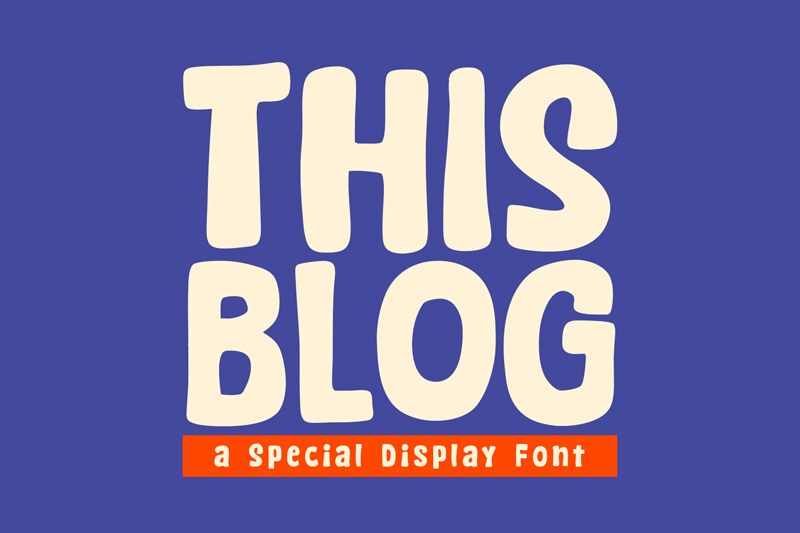This Blog font presentation and specimen