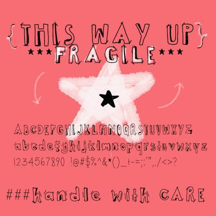 this way UP Schriftart