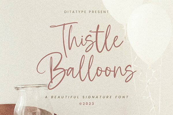 Thistle Balloons Czcionka