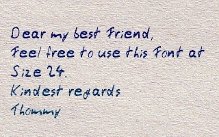 Thommy Handwrite Druh písma