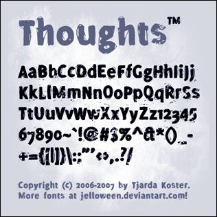 Thoughts Czcionka