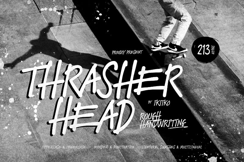 Thrasher Head Schriftart