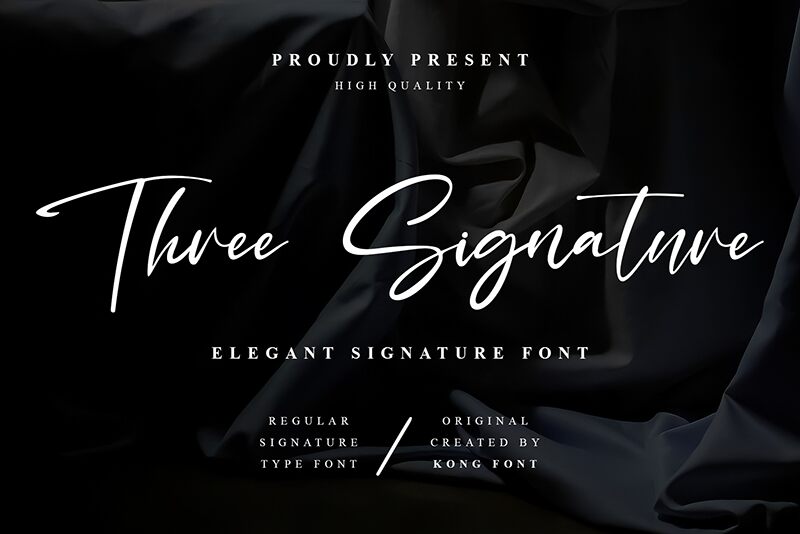 Three Signature Schriftart