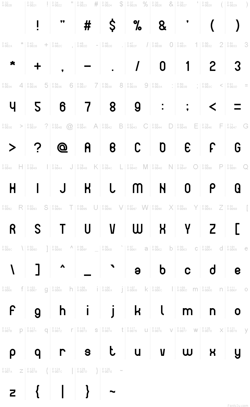 Latin de base - Table de caractères