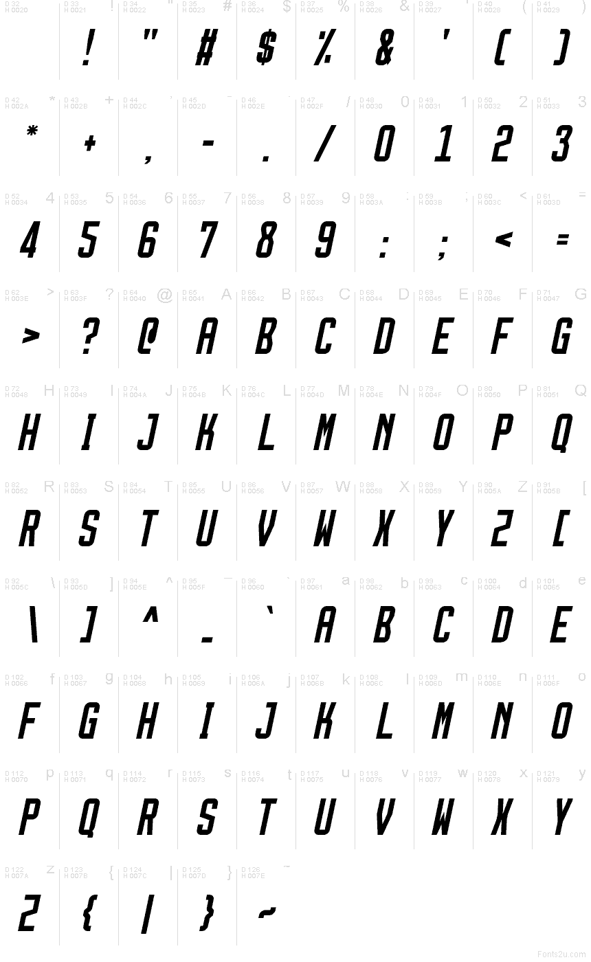 Latin de base - Table de caractères