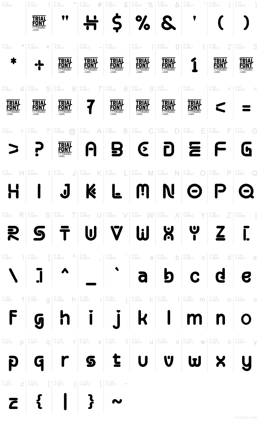 Basis-Lateinisch - Zeichentabelle