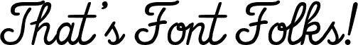 That's Font Folks! Itali