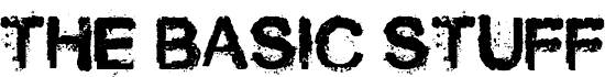The Basic Stuff