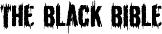 The Black Bible 字体预览