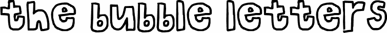the bubble letters