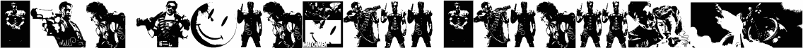 Preview of the The Comedian Dingbats font