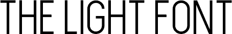THE LIGHT FONT DEMO VERSION
