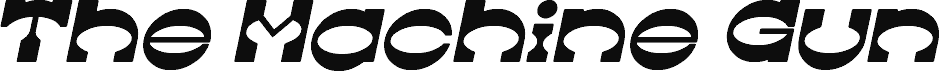 Preview of the The Machine Gun Bold Italic font