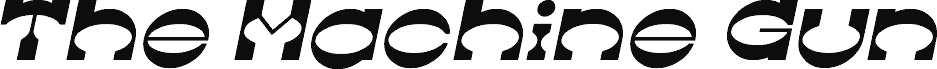 Preview of the The Machine Gun Italic font
