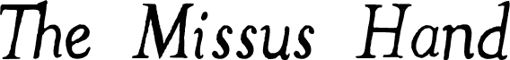 The Missus Hand Italic