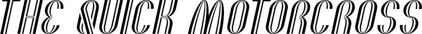 THE QUICK MOTORCROSS Italic 字体预览