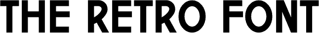 THE RETRO FONT DEMO 字体