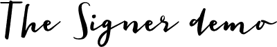 The Signer demo Regular