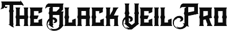 Preview of the TheBlackVeilPro font
