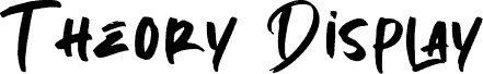 Theory Display Regular font