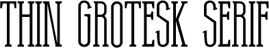 Thin Grotesk Serif