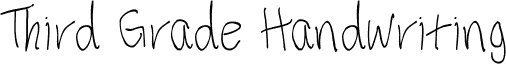 ThirdGradeHandwriting
