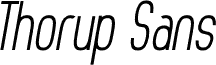 Thorup Sans Italic