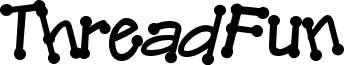 Preview of the ThreadFun BoldItalic font